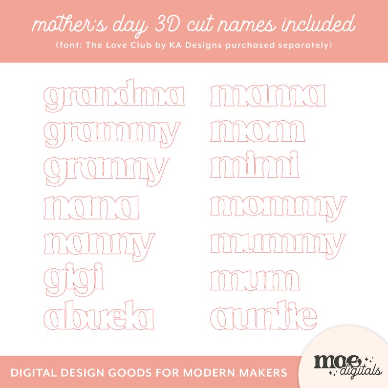 Fridge Photo Magnet Mother's Day Gift Wallet Size Photo Frame Pun 3D Laser Cutting File Engraving Design image 3