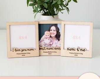 Polaroid Photo Magnet Fridge Mother's Day Gift 4x4 Picture Frame 3D Laser Cutting File Engraving Design