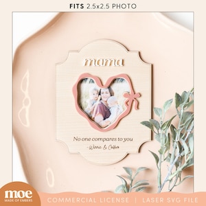 Personalisierter Mama-Fotorahmen Benutzerdefiniertes hölzernes Bildschild Muttertag Geschenk von Kindern herzförmig graviert Mama Geschenk Sentimental