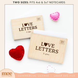 Cartas de amor para el día de San Valentín Lo que amo de ti Notas de amor para hija Regalo de San Valentín para hijo Cartas de amor en sobres SVG láser