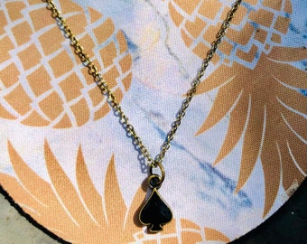 Black Spade Necklace - Etsy