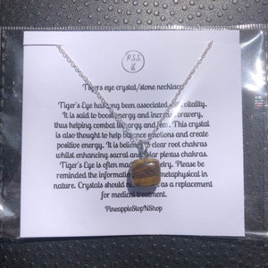 Tigers eye Crystal necklace | raw stone necklace| crystal mineral necklace| crystal necklace | tigers eye natural crystal stone necklace
