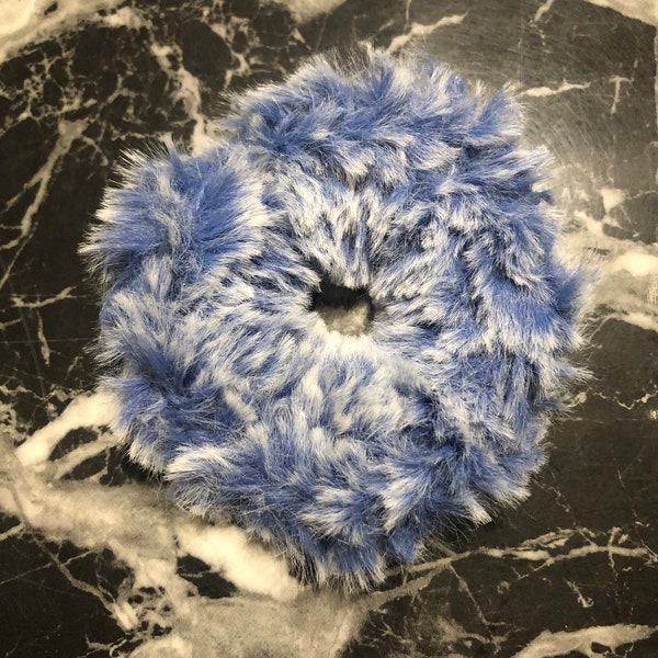 Saffierblauw gehaakt haar scrunchie | meme's gehaakte superzachte haarelastiek | Handgemaakte gehaakte haar scrunchie | geen wirwar haaraccessoires