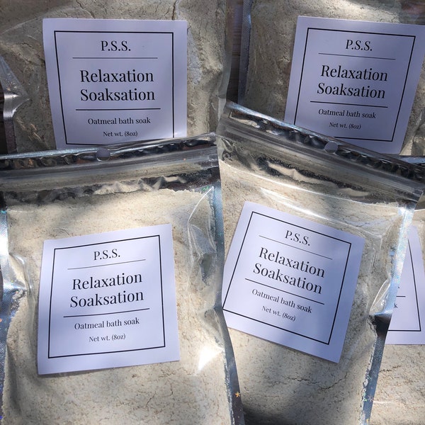 Oatmeal Relaxation Soaksation bath soak  | organic oatmeal bath soak | spa gift oatmeal bath