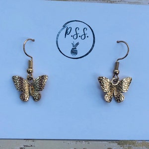 Brincos de ouro borboleta asas de esperança | brincos com pingente de borboleta em ouro | lindos brincos com pingente de borboleta
