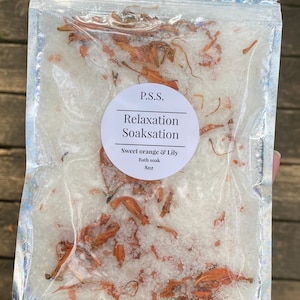Relaxation Soaksation Sweet orange & Lily bath soak | bath salts