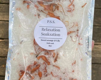 Relaxation Soaksation Sweet orange & Lily bath soak | bath salts