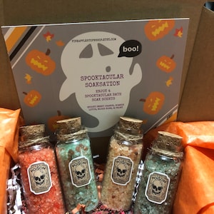 Spooktacular Soaksation Halloween bath soak box | Halloween organic bath soak | Halloween bath salts box | Halloween self care box
