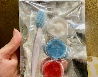 SWEET LIPS- Trial Pack! All natural exfoliating lip sugar scrub | organic whipped lip scrub | moisturizing organic lip scrub