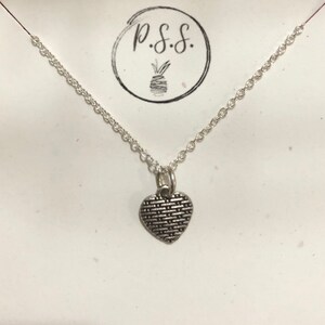 Gewebte Halskette | Liebe Korb Herz Halskette | Valentinstag Herz Halskette | elegante silber, gold, bronze herz kette