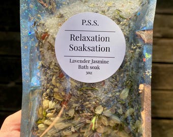 Baño relajante con lavanda y jazmín / Baño hidratante para la piel / Baño de spa con lavanda y jazmín