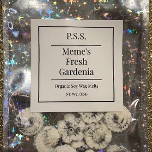La cera di soia fresca Gardenia di Meme si scioglie / cera di soia biologica floreale fresca / cera di soia profumata Gardenia si scioglie / aroma rilassante e forte senza stress