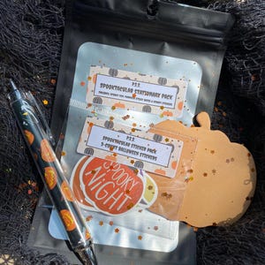 Halloween stationary grab bag | Spooktacular stationary pack | halloween stationary pack| cute fall/halloween office supplies