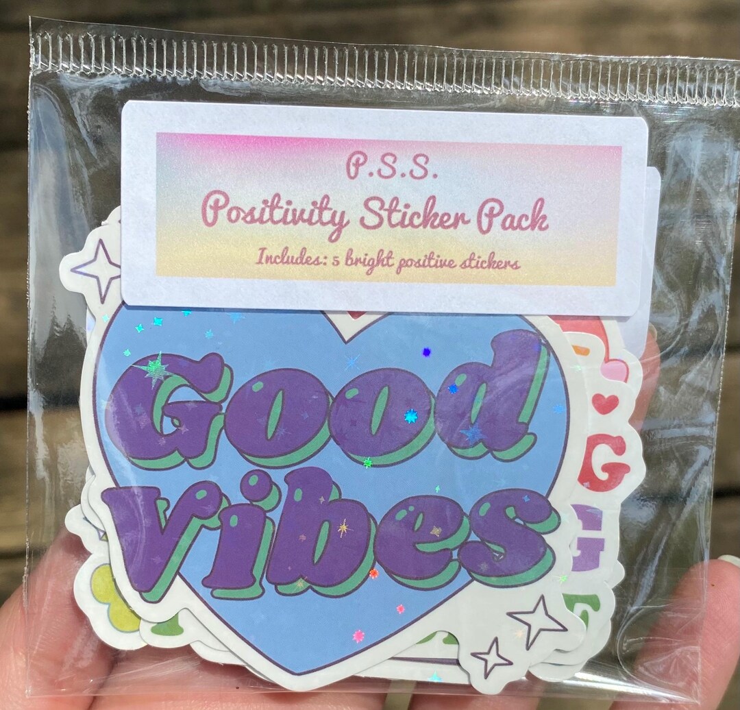 Positive Stickers | Positivity Sticker Pack Bright Stickers 5-count ...