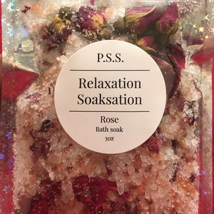 Relaxation Soaksation Rose bath soak | bath salts | all natural rose bath soak
