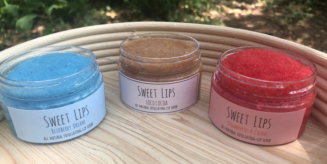 SWEET LIPS All Natural Creamy Exfoliating Lip Scrub | Organic Lip Scrub ...