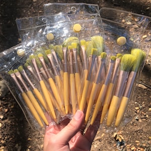 Ananas Reiseset Kosmetikpinsel | Kosmetikpinsel in Reisegröße | Ananas Reisepinsel