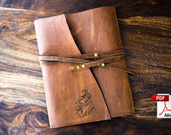 Leather Cover for A5 Journal PDF Pattern