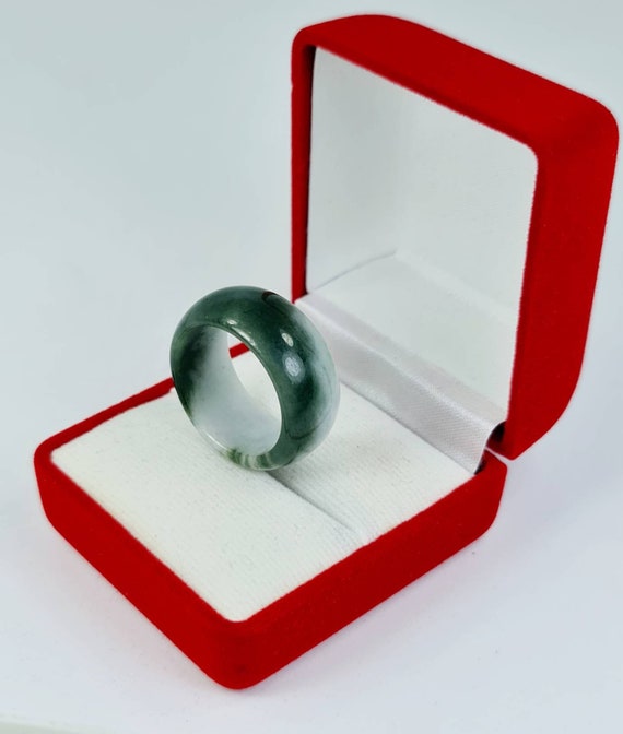 Rare Jadeite Round Ring Band (US Size 9 3/4) Grad… - image 9