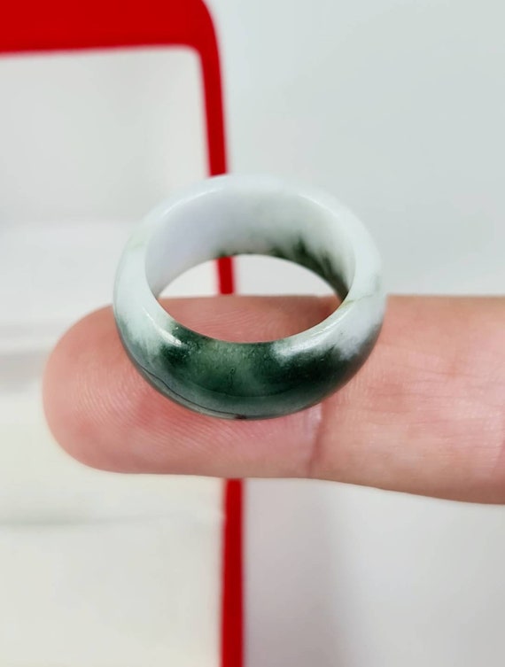 Rare Jadeite Round Ring Band (US Size 9 3/4) Grad… - image 4