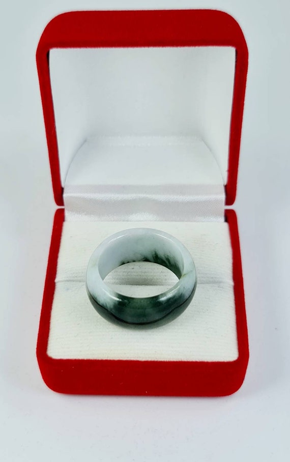 Rare Jadeite Round Ring Band (US Size 9 3/4) Grad… - image 5