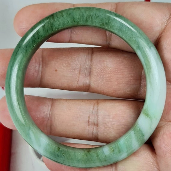 54.7mm Rare Natural Translucent Icy Imeprial Gree… - image 6
