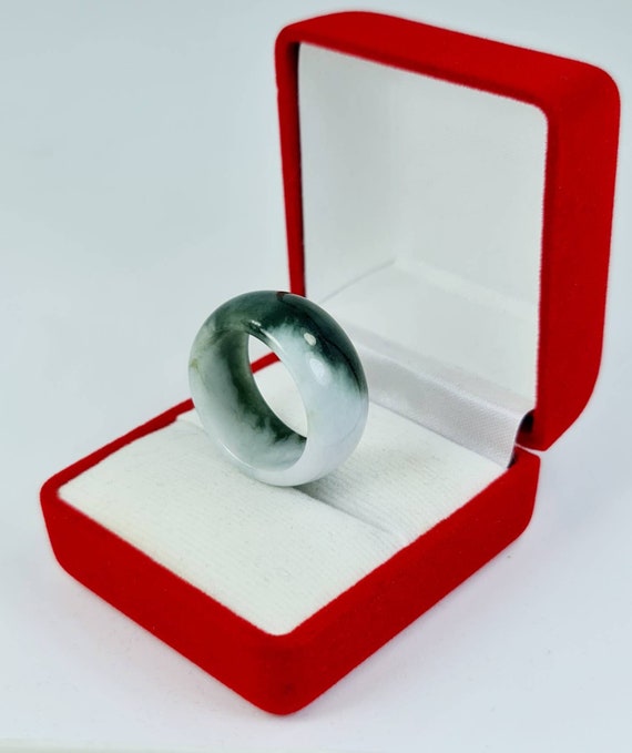 Rare Jadeite Round Ring Band (US Size 9 3/4) Grad… - image 10