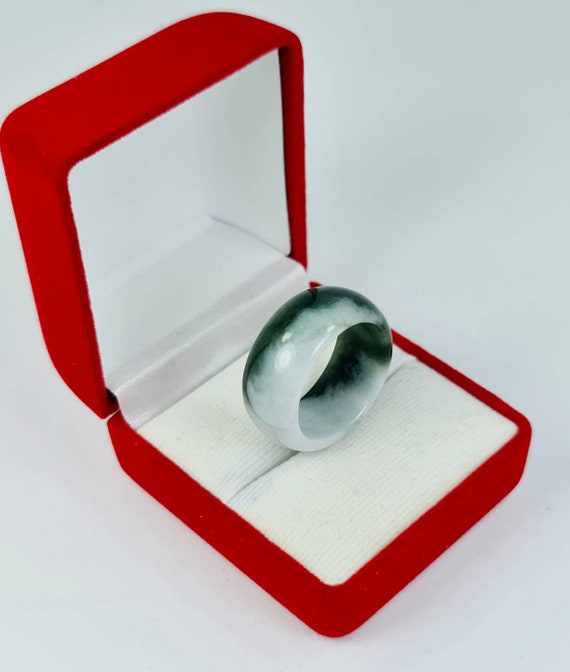 Rare Jadeite Round Ring Band (US Size 9 3/4) Grad… - image 8