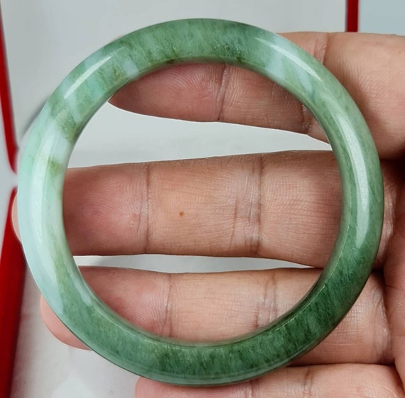 54.7mm Rare Natural Translucent Icy Imeprial Gree… - image 5