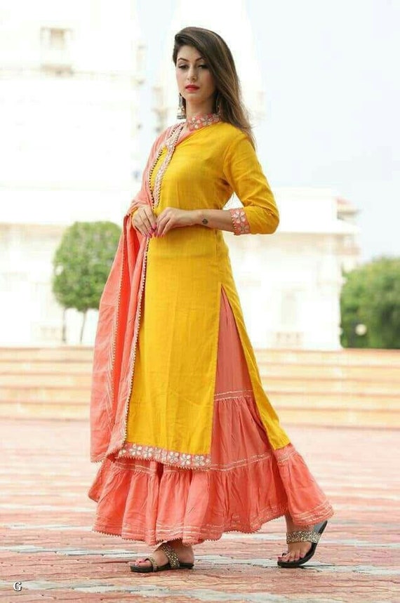 kurta skirt party wear