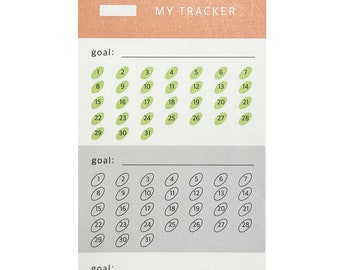 monthly goal tracker memopads / habit tracker / study planner / working out, book tracker / goal tracking notes / monthly marking notes