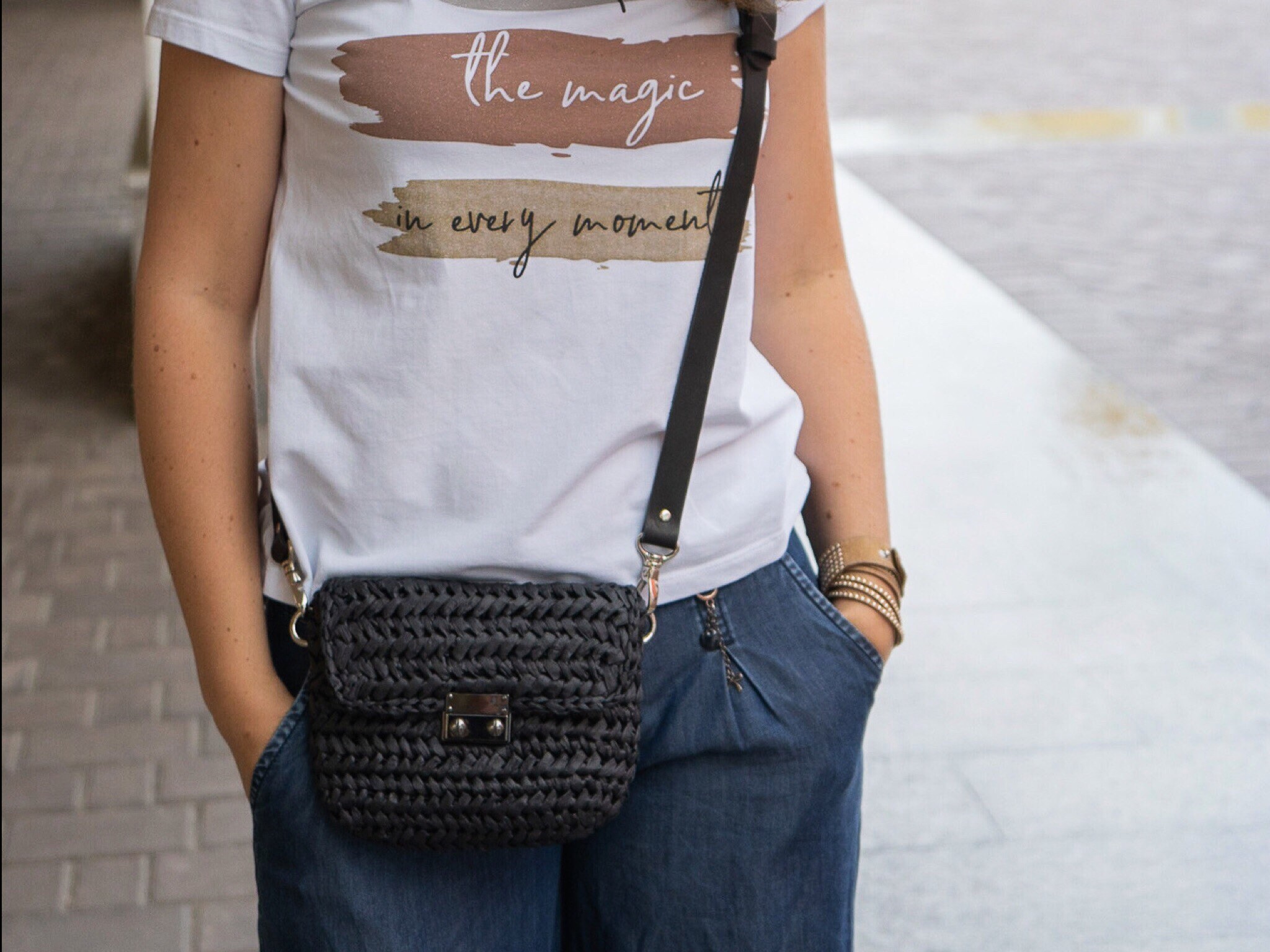 Crossbody straw raffia bag with leather strap Woven crossbody Etsy