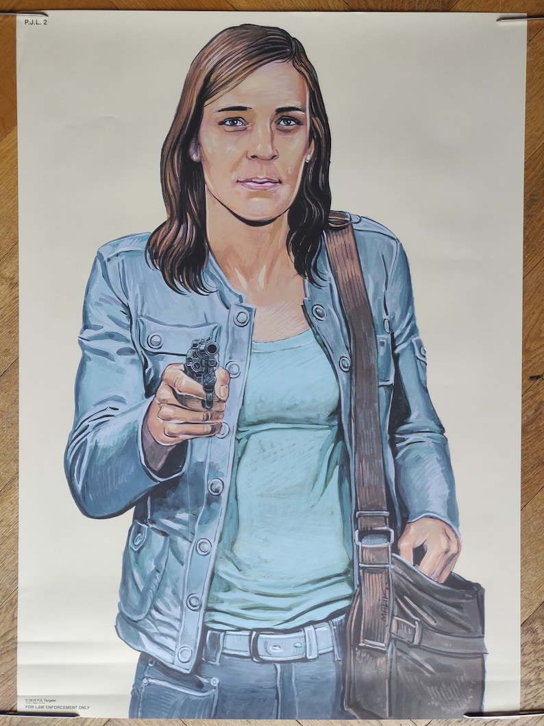 Vintage Shooting Target Poster Tai Used by Belgium Police Etsy
