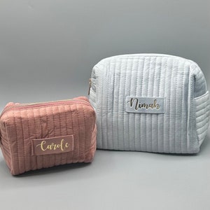 Custom Makeup Bag, Personalised Bridesmaid Gifts, Wedding Gift, Travel Toiletry Bag, Cosmetic Bag, Birthday Gift for Her, Valentines Gift