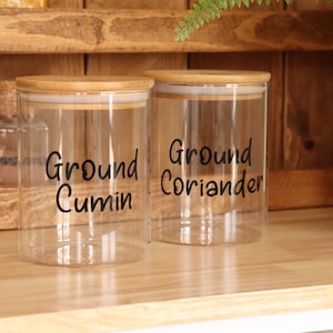 Borosilicate Glass Jars with Bamboo Lid: Personalized Food Storage