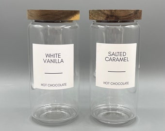 Borosilicate Glass Pantry Jar: Acacia Wood Lid, Airtight Canister