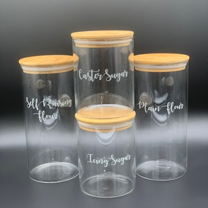Personalised Canister With Bamboo Lids