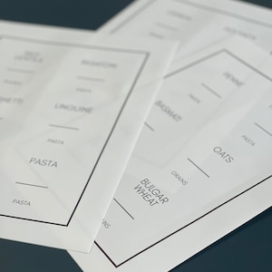 Personalized Pantry Labels: Waterproof Minimalist Kitchen Organisation