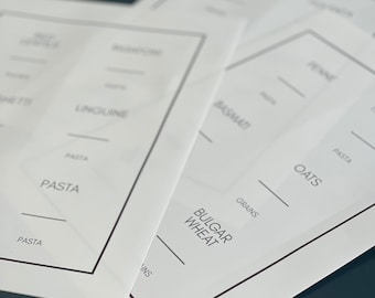 Personalized Pantry Labels: Waterproof Minimalist Kitchen Organisation
