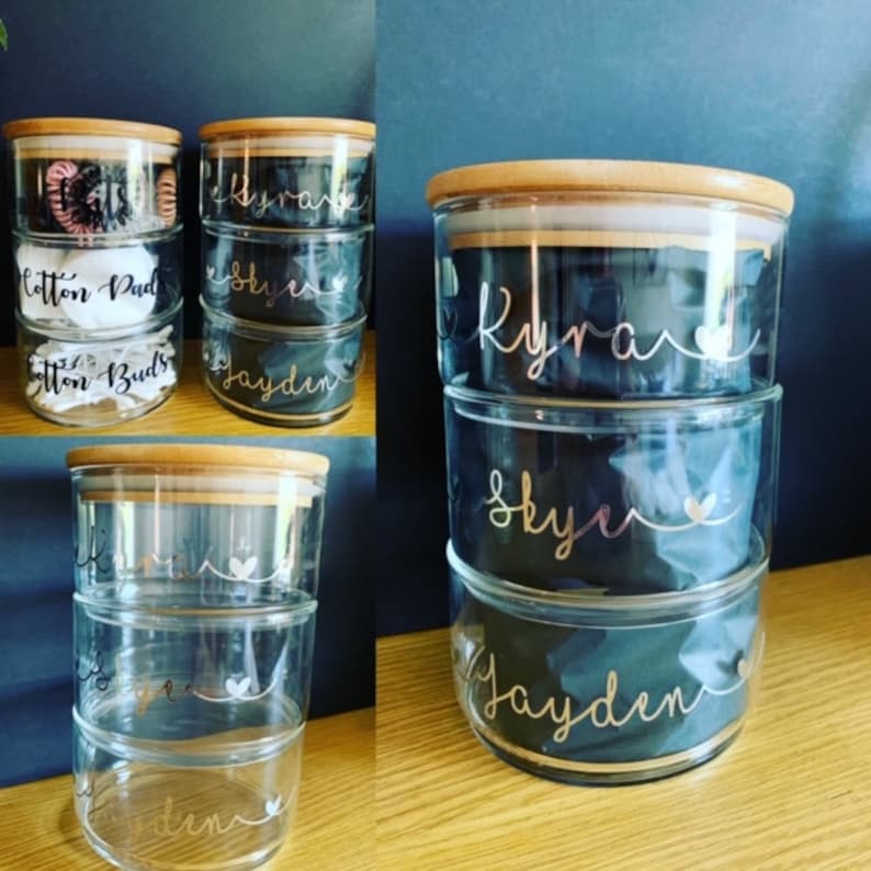 3 Tier Glass Stacked Jars Etsy