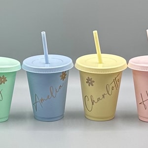 Kids Party Cup Personalised | Children's Party Cups Personalised | Refillable Cups | Mini Starbucks Cup