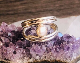 Bague Unique En Argent 925 TOUL HOAT Avec Perle D'améthyste - Taille 55 - Occasion Superbe