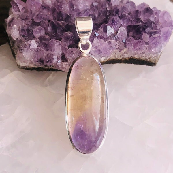 Splendid Artisan crafted Ametrine sterling silver pendant