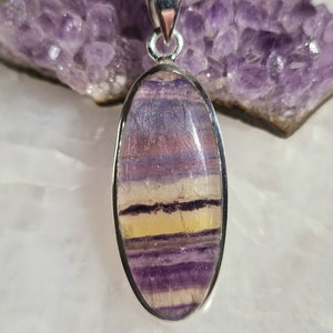 Splendid Fluorite silver pendant oval shape