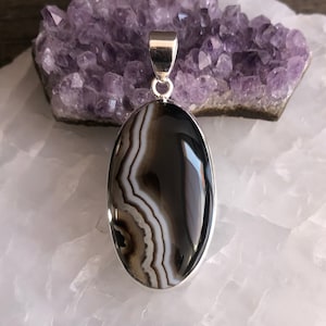Botswana Achat Silber Anhänger