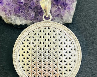 Ciondolo a forma di fiore in argento Sterling 925, lunghezza