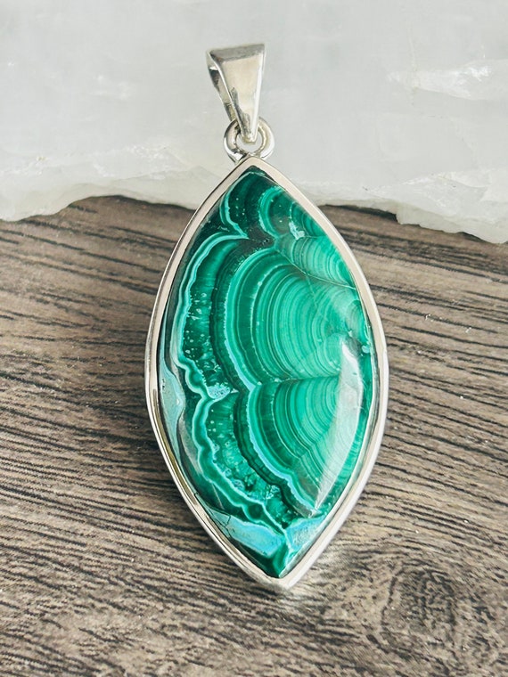 Sterling Silver Azurite Malachite Marquise Pendants Sterling Silver Azurite Malachite Marquise Pendants