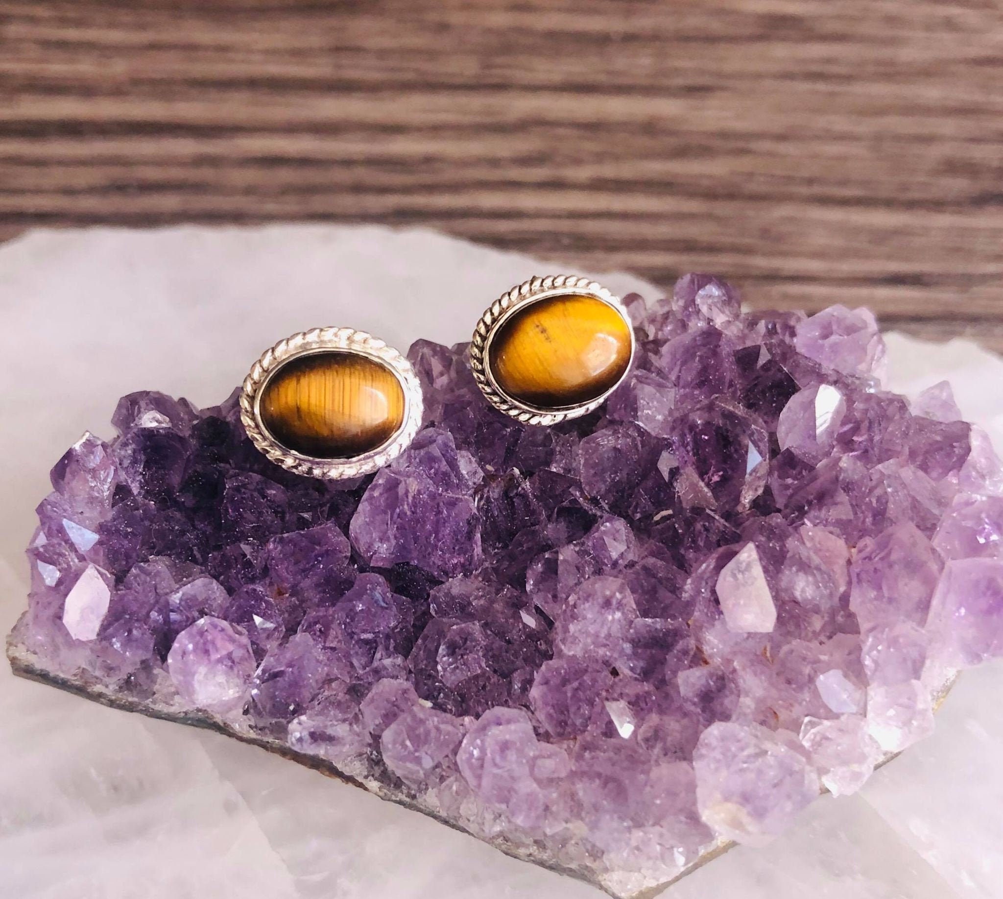 Handcrafted Tiger eye Lapis lazuli Smoky quartz Amethyst Etsy