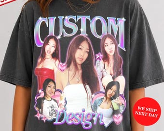Custom Photo T Shirt, Personalized Birthday Tee Comfort Colors® Shirt, Custom Girlfriend Shirt, Custom Gift for Birthday, Christmas Gifts