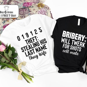 Jail Bachelorette Shirts, His and Hers Wedding T Shirts, Bachelorette Support Crew, Maid of Honor Shirts Funny, Funny Bride Squad Shirts